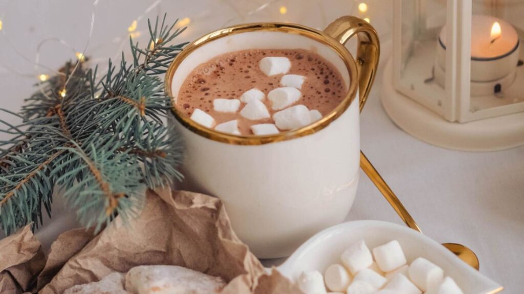 Cup of hot chocolate to go with tasty winter meals