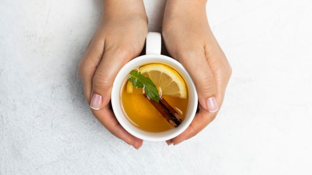 Herbal tea to accompany healthy comfort food